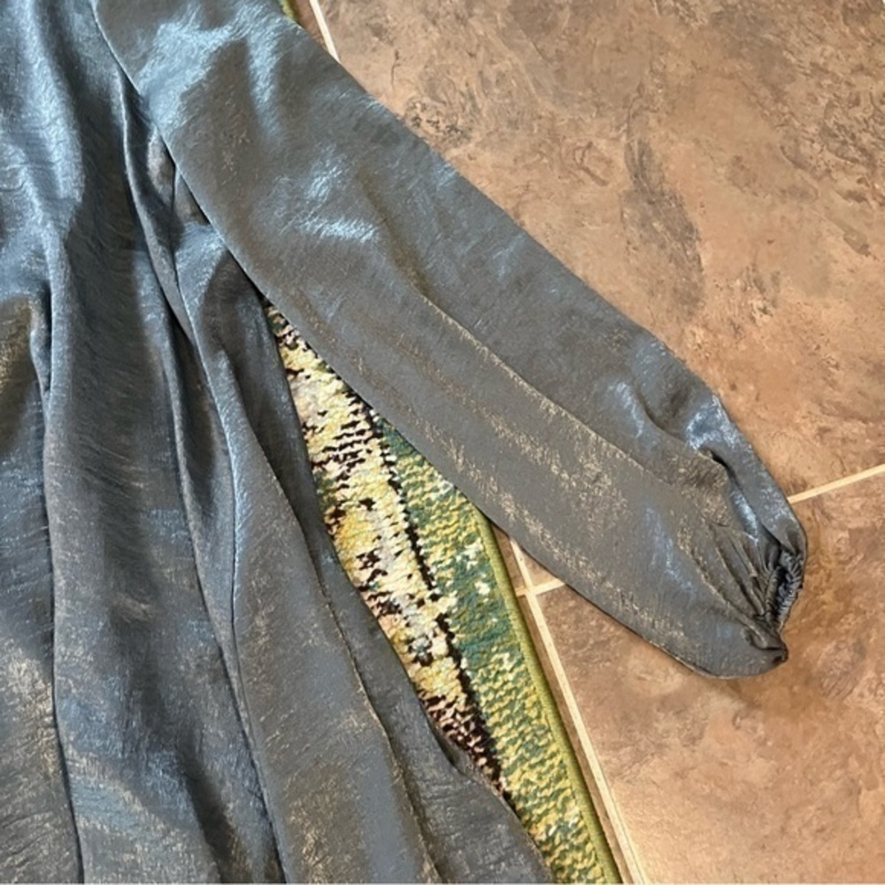 Show Me Your Mumu dark gray peasant bohemian open back dress - Picture 4 of 9